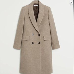 Mango Beige Wool Coat NWT XS